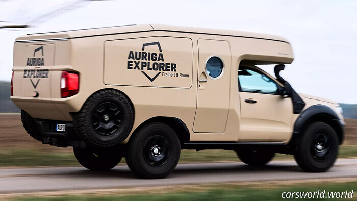Questa casa mobile espandibile della Ford fa sembrare normale il Cybertruck | Carscoops